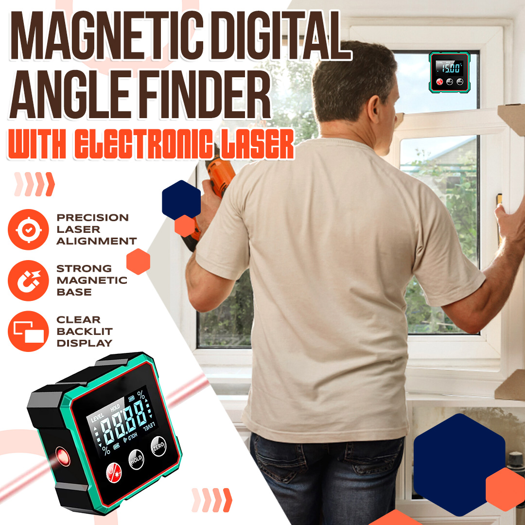 2025 Hot Sale 50% OFF💥Magnetic Digital Angle Finder with Electronic Laser