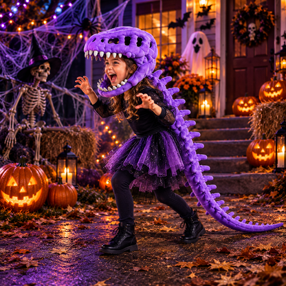 3D Dinosaur Skeleton Costume – Wearable T-Rex Fossil Halloween Costume