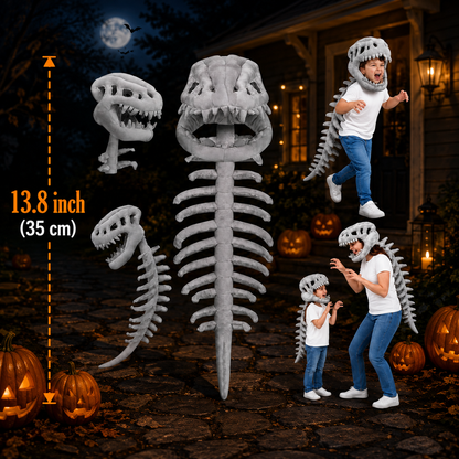 3D Dinosaur Skeleton Costume – Wearable T-Rex Fossil Halloween Costume
