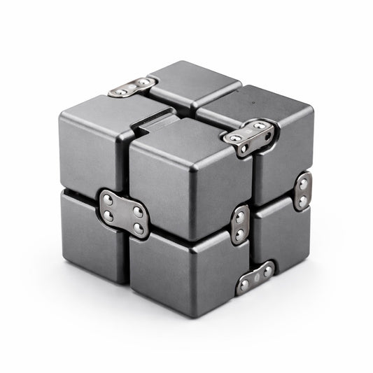 Aluminum Alloy Infinity Cube: Premium Kinetic Desk Toy & Stress Reliever 🧊⚙️