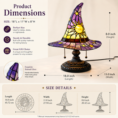 The Enchanted Witch™ Stained Glass-Style Lamp