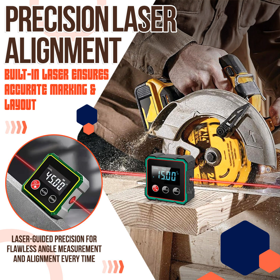 2025 Hot Sale 50% OFF💥Magnetic Digital Angle Finder with Electronic Laser