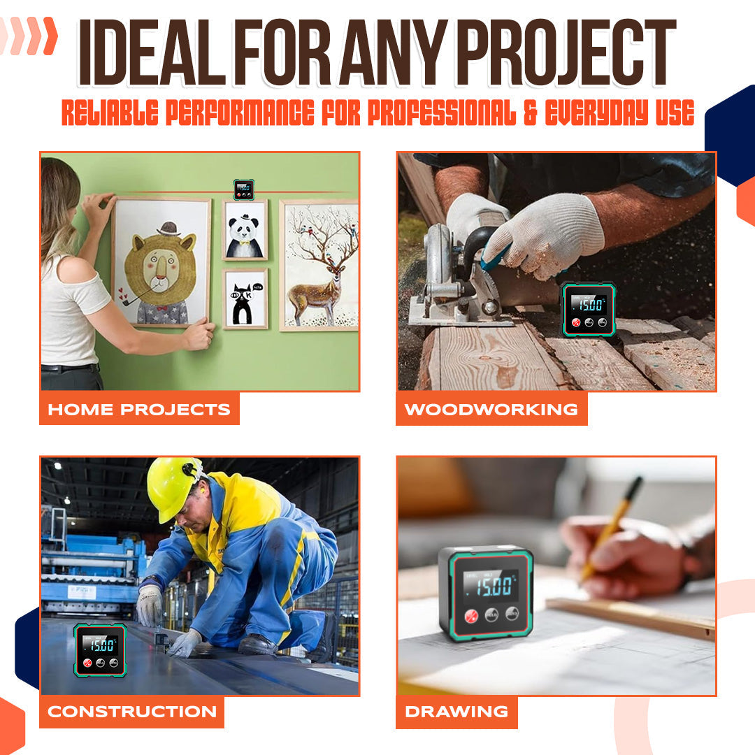 2025 Hot Sale 50% OFF💥Magnetic Digital Angle Finder with Electronic Laser