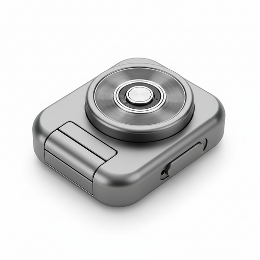 3-in-1 Kinetic Fidget Spinner: Zinc Alloy Metal Slider & Clicker EDC Toy ⚙️🌀