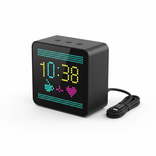 LED Mirror Digital Clock: Sound Control Desktop Display ⏰